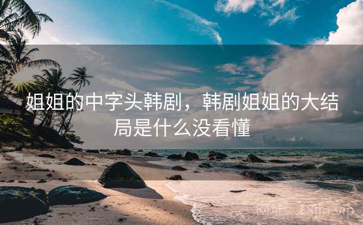 姐姐的中字头韩剧,韩剧姐姐的大结局是什么没看懂 姐姐的中字头韩剧,韩剧姐姐的大结局是什么没看懂