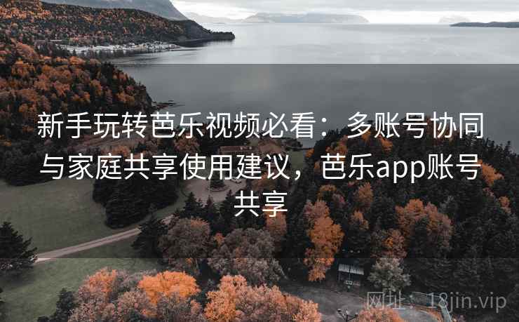 新手玩转芭乐视频必看：多账号协同与家庭共享使用建议，芭乐app账号共享