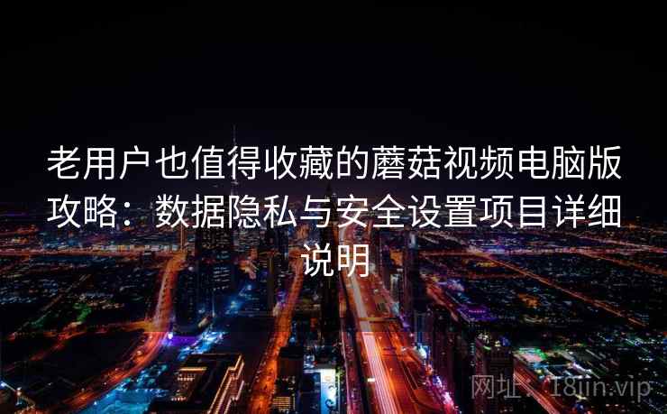 老用户也值得收藏的蘑菇视频电脑版攻略：数据隐私与安全设置项目详细说明